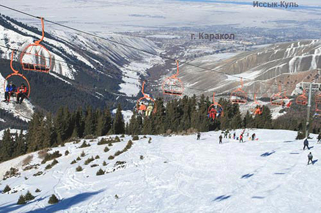 Горнолыжная база на Иссык-Куле. Подъемники
